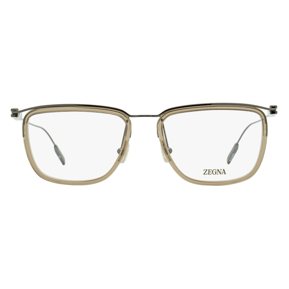 Zegna Floating Rectangular Eyeglasses EZ5288 057 Gunmetal/Beige 55mm - Picture 2 of 2
